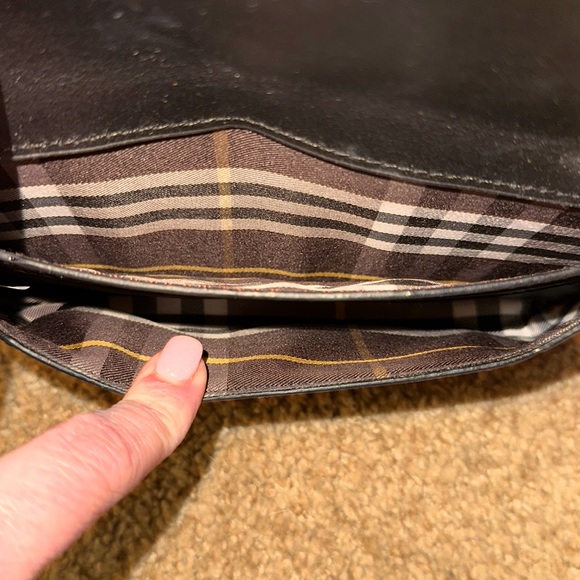 Dark Navy/Black Clutch with Gold Metal Strap MW - Picture 3 of 6